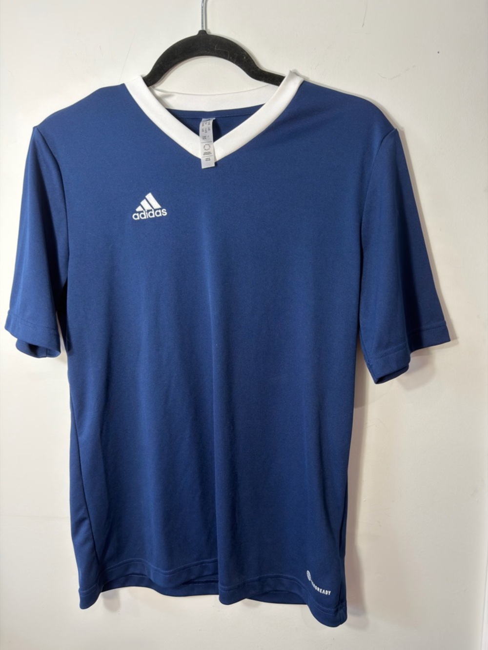 Adidas boys Navy Blue V-Neck Sports Shirt